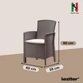 Leziter Fotoliu Lima din ratan artificial, cappuccino