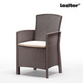 Leziter Fotoliu Lima din ratan artificial, cappuccino