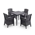 Leziter Set mobilier de grădină Malima 4+1, grafit