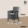Leziter Set mobilier de grădină Malima 4+1, grafit
