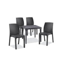 Leziter Set mobilier de grădină Malinda 4+1, grafit