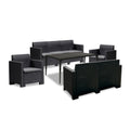 Leziter Set de mobilier de grădină Nero III Large cu 7 locuri, grafit