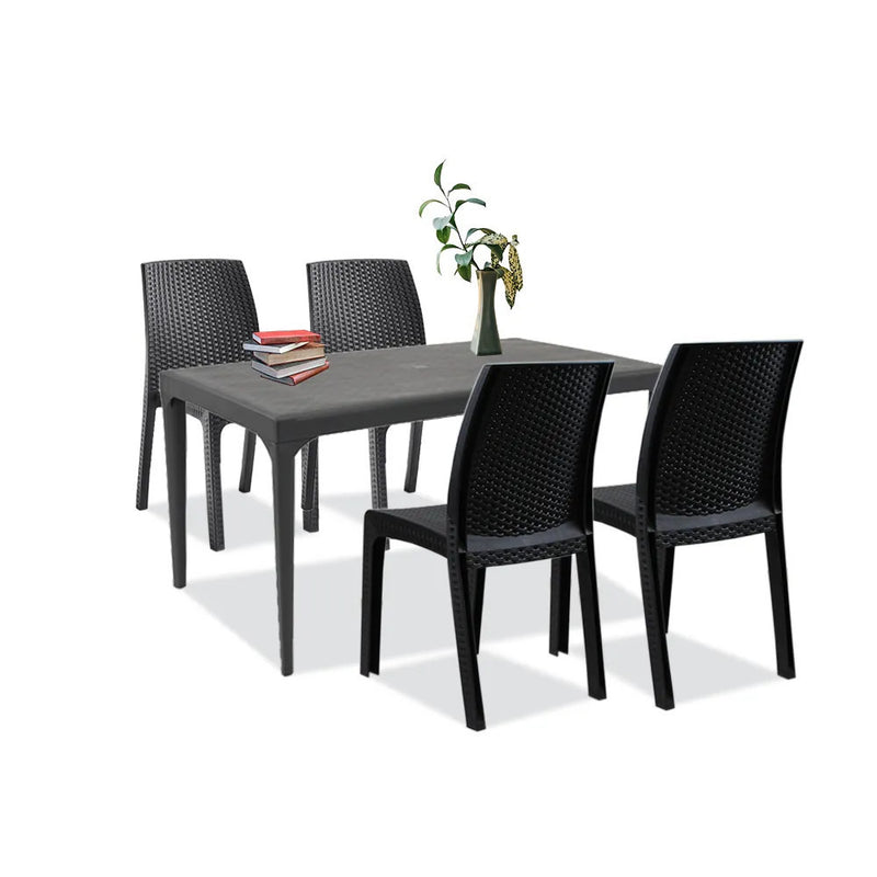 Leziter Set mobilier de grădină Pauli 4+1, grafit