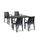 Leziter Set mobilier de grădină Prato 4+1, grafit