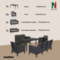 Leziter Set de mobilier de grădină Venus III Large cu 7 locuri, grafit
