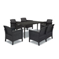 Leziter Set de mobilier de grădină Venus III cu 6 locuri, grafit