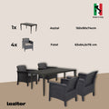 Leziter Set mobilier de grădină Venus III cu 4 locuri, grafit
