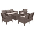 Leziter Set de mobilier de grădină Venus Large cu 7 locuri, maro