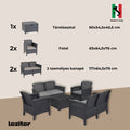 Leziter Set de mobilier de grădină Venus Big cu 6 locuri