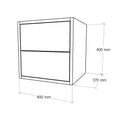 Leziter Boxie 2 sertare dulap de perete 40x40x37 cm albastru