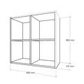 Leziter Boxie dulap de perete deschis 80x80x37 cm albastru