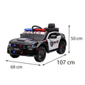 Leziter Mașină de poliție electrică Dodge neagră