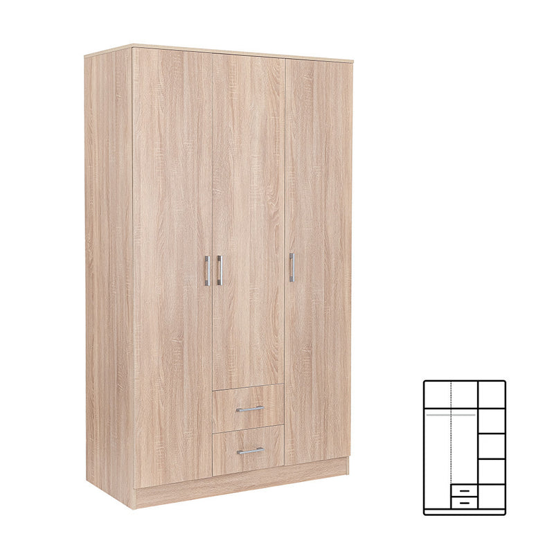 Leziter Dulap Miami 120x205 cm stejar sonoma-stejar sonoma