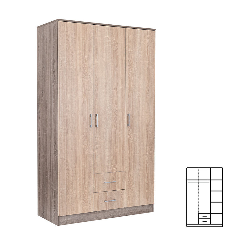 Leziter Dulap Miami 120x205 cm stejar Sonoma-stejar York