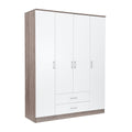 Leziter Dulap Miami 160x205 cm alb-stejar York