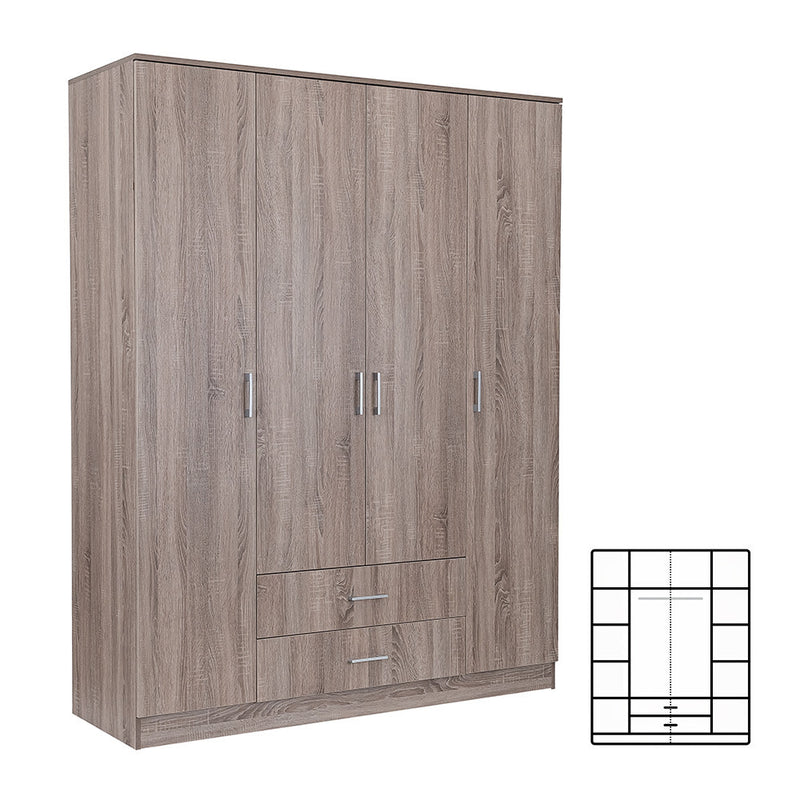 Leziter Dulap Miami 160x205 cm stejar York-stejar York
