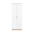 Leziter Dulap Miami 80x205 cm alb-stejar sonoma