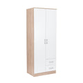 Leziter Dulap Miami 80x205 cm alb-stejar sonoma