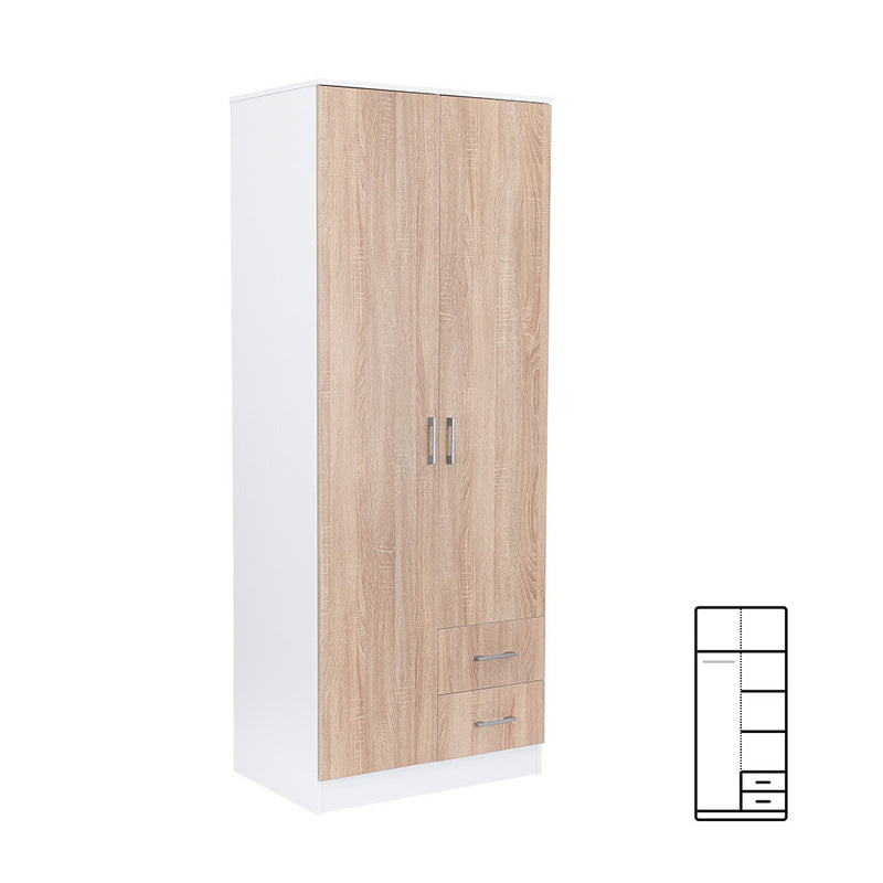 Leziter Dulap Miami 80x205 cm stejar sonoma-alb