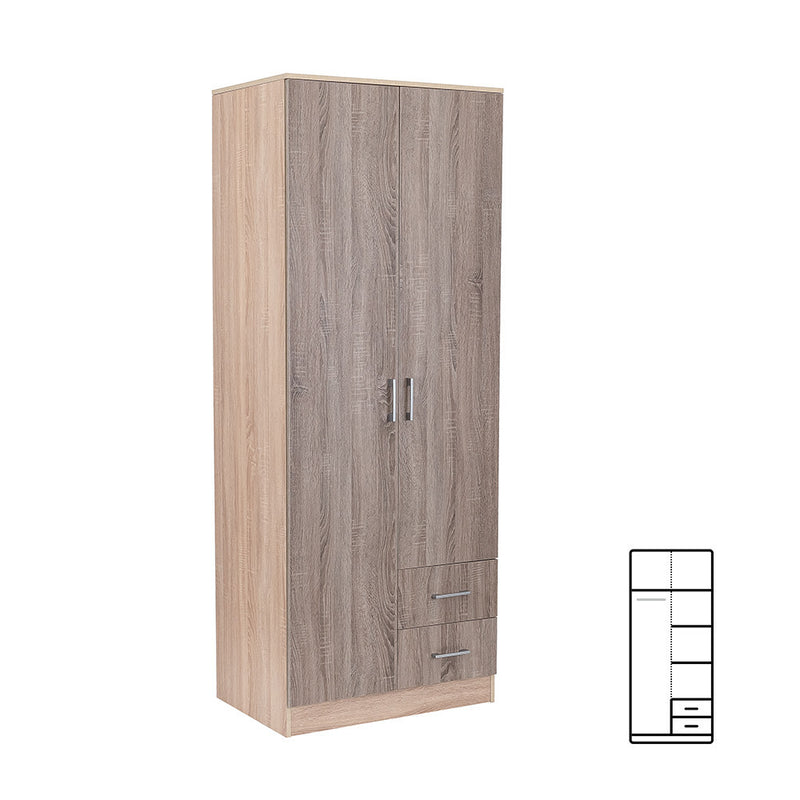 Leziter Dulap Miami 80x205 cm stejar York-stejar Sonoma