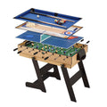 Leziter Masă de joc 4 în 1 pentru foosball, ping-pong, biliard și curling bowling
