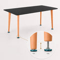 Leziter Verona 120 cm pătrat masa de luat masa negru