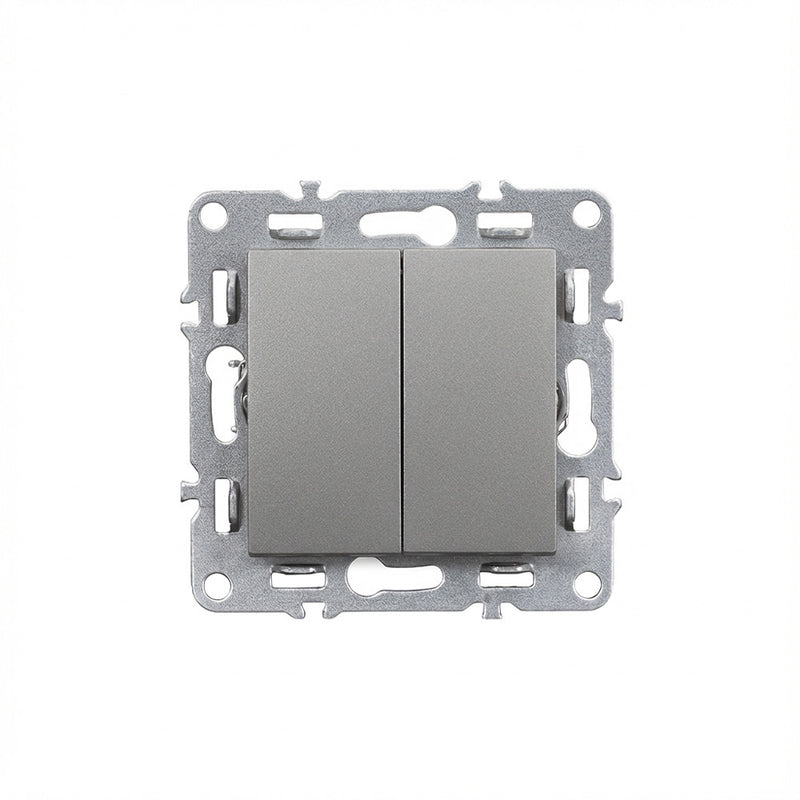 Leziter Nova comutator candelabru 10A 250V fără cadru 105 gri