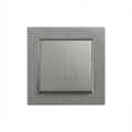 Leziter Comutator clopot Nova 101N cu cadru gri