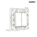 Leziter Întrerupător candelabru Nova 10A 250V 105 cu cadru gri