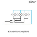 Leziter Întrerupător candelabru Nova 10A 250V 105 cu cadru gri