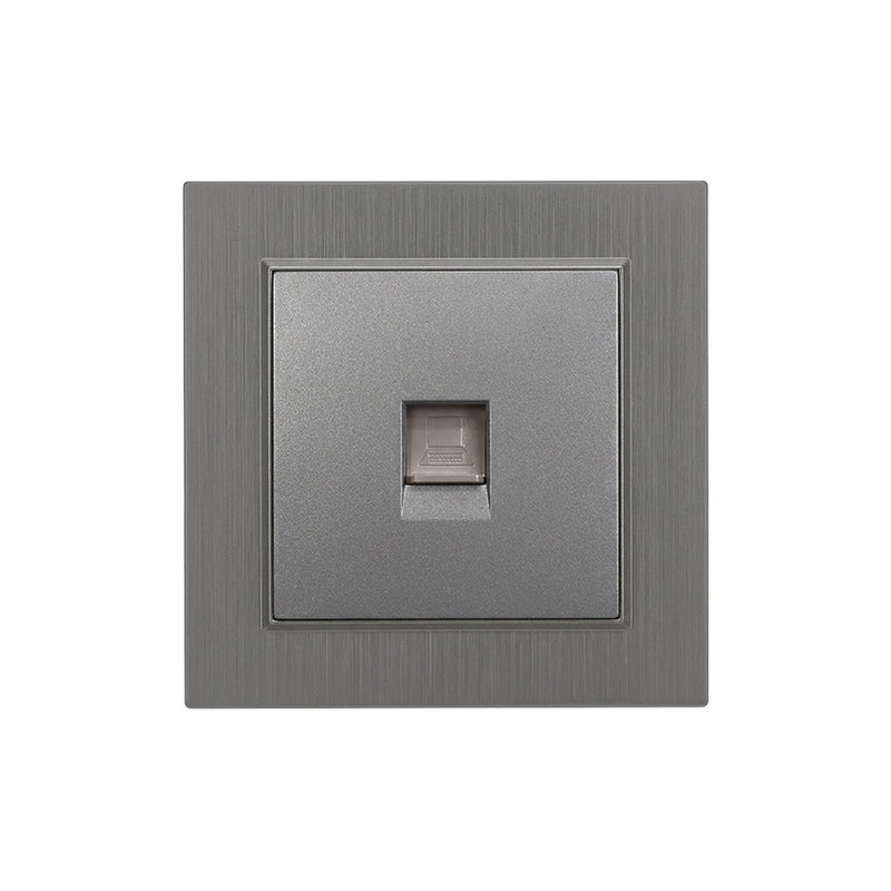 Leziter Priză Nova UTP RJ-45 cu cadru gri