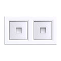 Leziter Nova dublă mufă UTP RJ-45 cu cadru alb