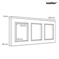 Leziter Nova III trei prize cu împământare 16A 250V cu cadru gri