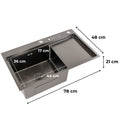 Leziter Chiuvetă Dahlia IV din oțel inoxidabil