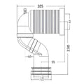 Leziter Suport S pentru toalete verticale și monobloc
