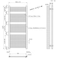 Leziter Radiator uscător de prosoape drept 1400x600 mm alb