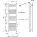 Leziter Radiator uscător de prosoape drept 1600x500 mm alb
