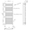 Leziter Radiator uscător de prosoape curbat 1400x500 mm alb