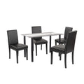 Leziter Set de masă Karin 4+1 negru-negru