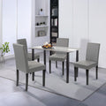 Leziter Set de masă Karin 4+1 negru-gri