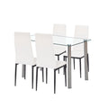 Leziter Mateo 4+1 set de sufragerie alb-negru