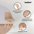 Leziter Set de sufragerie Zelma 4+1 negru-bej