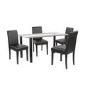 Leziter Set de masă Cadiz 4+1 negru-negru