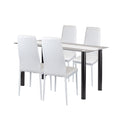 Leziter Norman 4+1 set de sufragerie alb