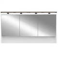 Leziter Dulap baie cu oglinda Luna 120, suspendat, alb