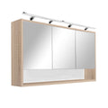 Leziter Dulap baie cu oglinda Luna 120, suspendat, stejar Sonoma