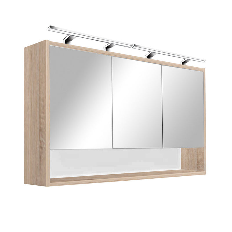 Leziter Dulap baie cu oglinda Luna 120, suspendat, stejar Sonoma