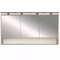 Leziter Dulap baie cu oglinda Luna 120, suspendat, stejar Sonoma