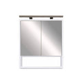 Leziter Dulap baie cu oglinda Luna 60, suspendat, alb