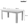 Leziter Set de masă Lola 6+1 alb-alb
